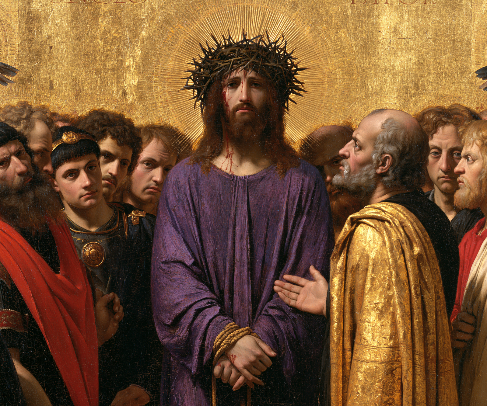Christian work landscape - Ecce Homo - Sacred gold - Alpha Christian Art