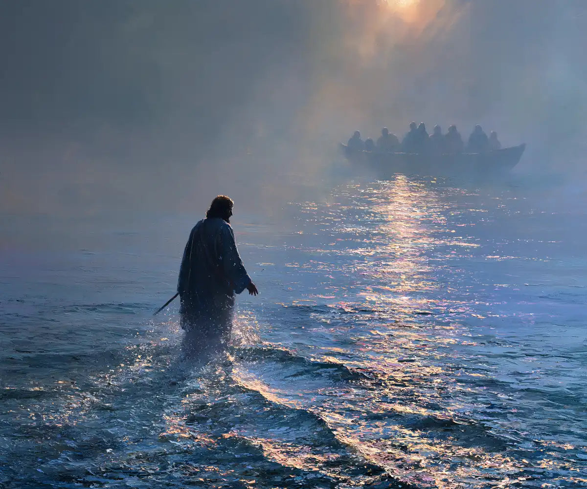 Jesus Walking on Water - Impressionist - Christian artwork collection