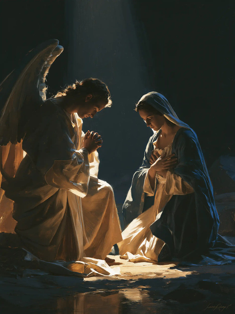 The Annunciation - Midnight Blue Chiaroscuro · Portrait n° 16