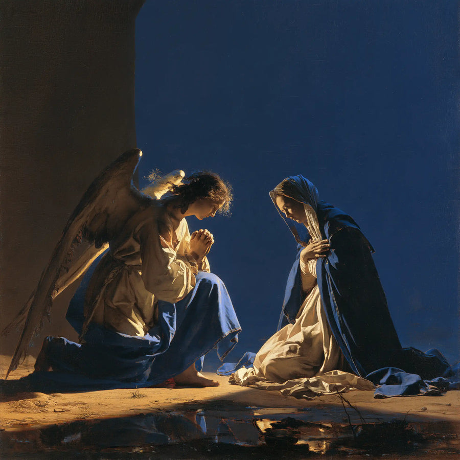 The Annunciation - Midnight Blue Chiaroscuro · Square n° 3