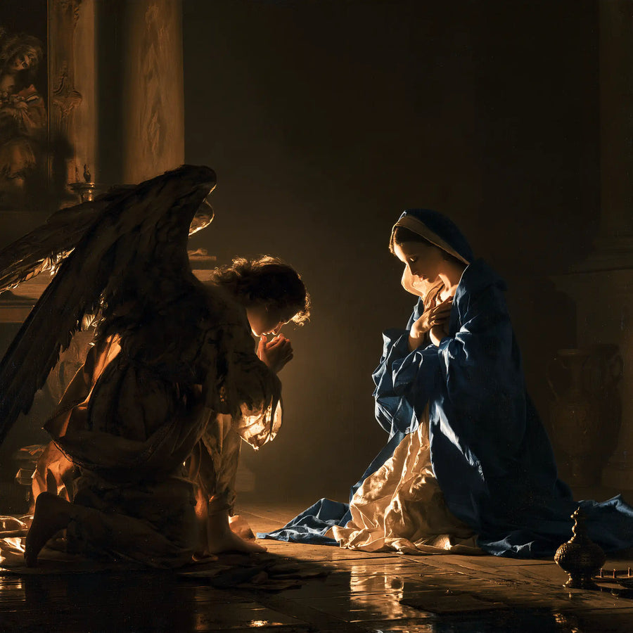 The Annunciation - Midnight Blue Chiaroscuro · Square n° 8