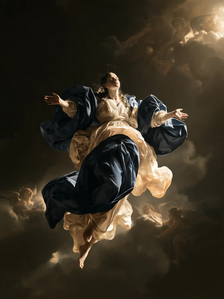 The Assumption of Mary - Caravaggio Tenebrism · Portrait n° 12