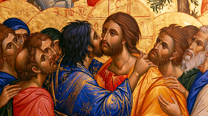 The Betrayal of Judas — The Kiss in Sapphire Folds