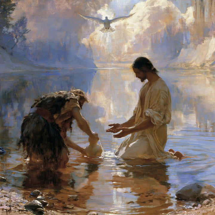 The Baptism of Jesus – Symbolist · Kneeling in the Jordan · Square no. 1