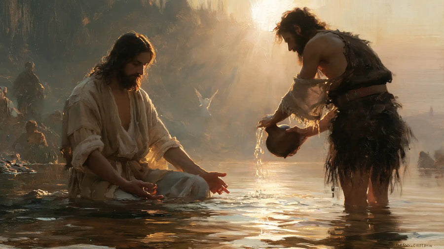 The Baptism of Jesus – Symbolist · Kneeling in the Jordan · Landscape no. 13