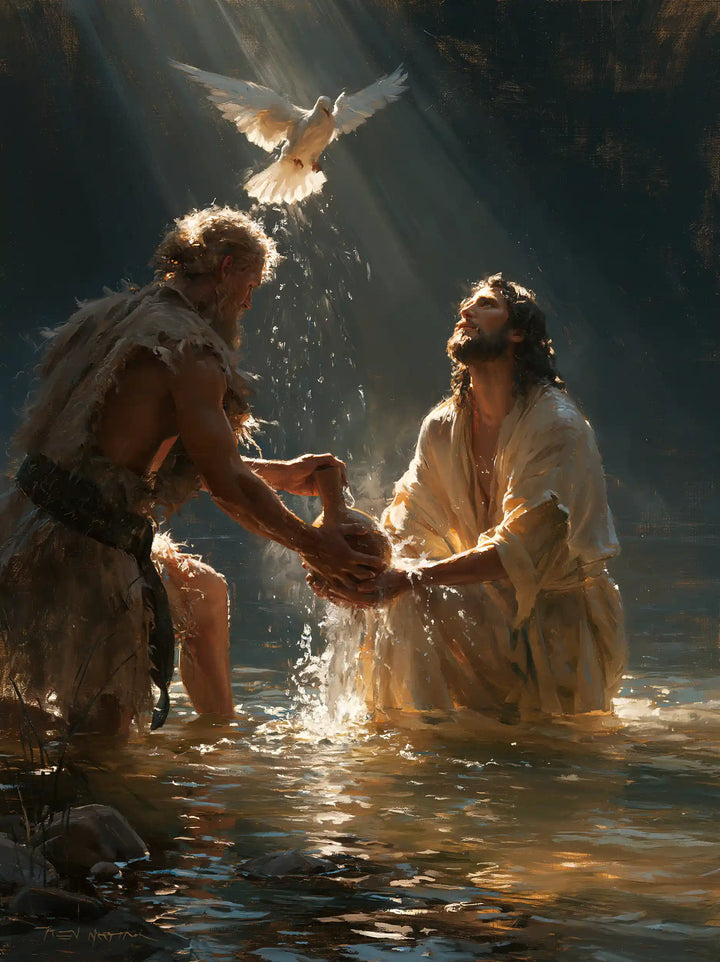 The Baptism of Jesus – Symbolist · Kneeling in the Jordan · Portrait no. 8