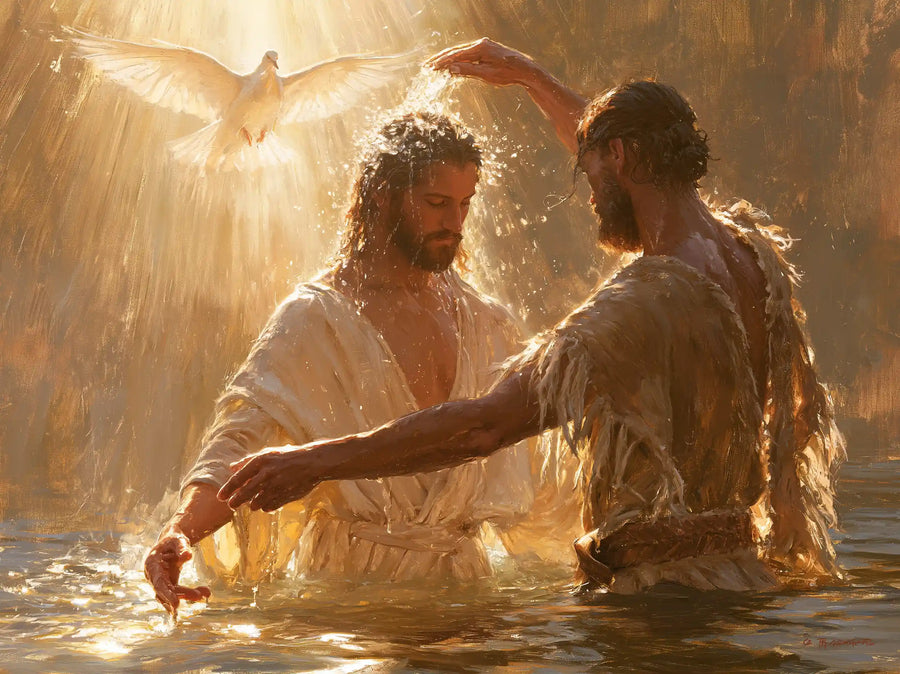The Baptism of Jesus – Sacred Gold · Standing in the Jordan · Landscape no. 1