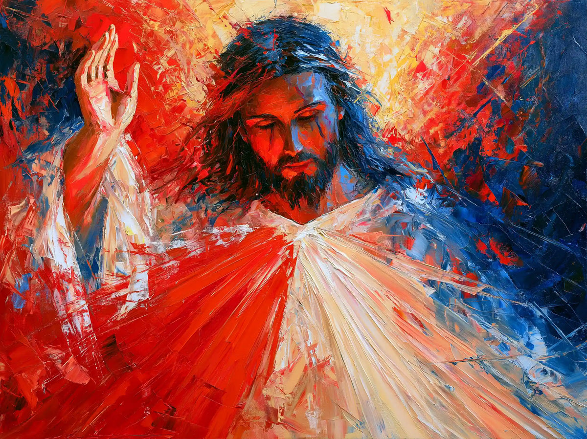 Divine Mercy Jesus – Expressionist · Landscape no. 5