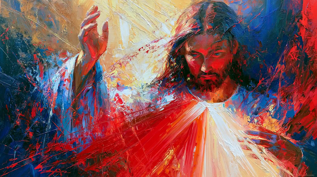 Divine Mercy Jesus – Expressionist · Landscape no. 12