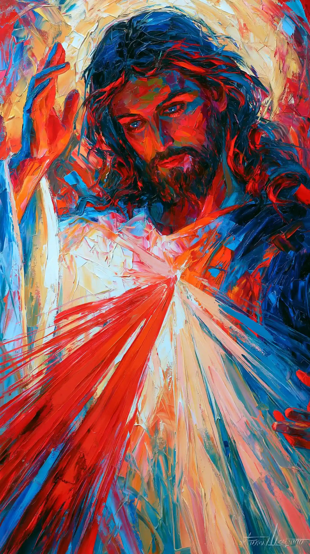 Divine Mercy Jesus – Expressionist · Portrait no. 6