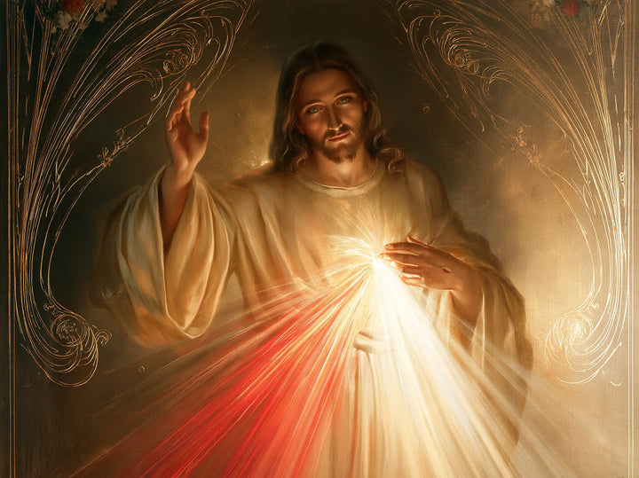 Divine Mercy Jesus — The Nocturnal Arch of Radiance