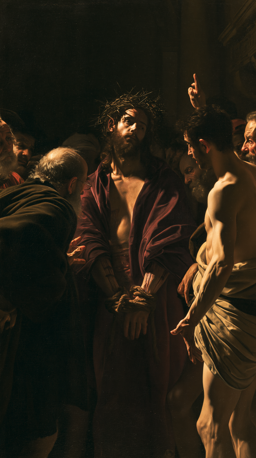 Ecce Homo - Caravaggio - tenebrism · Portrait n° 10
