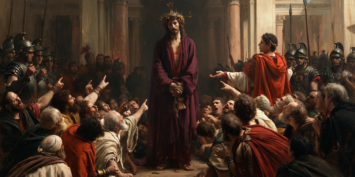 Ecce Homo — The Bonds Beneath Tall Rose-Coloured Stone