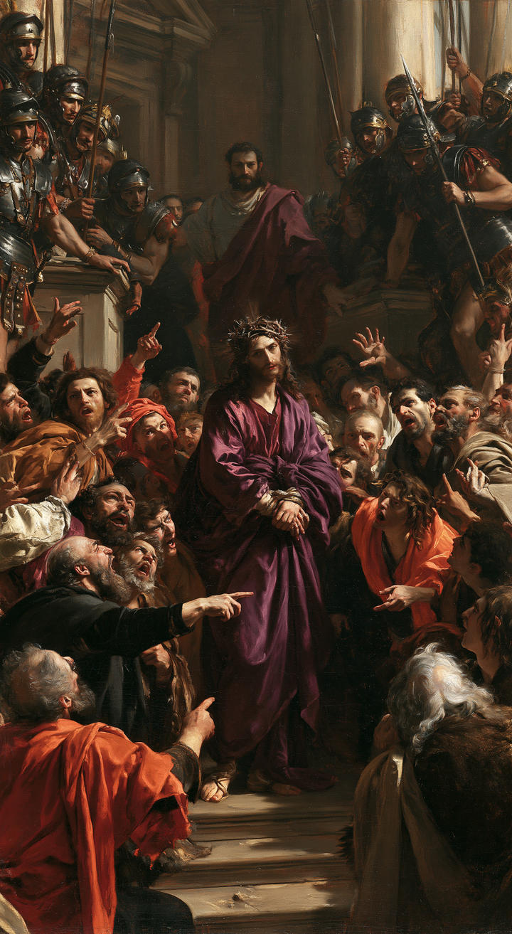 Ecce Homo — Two Presences upon the Steps