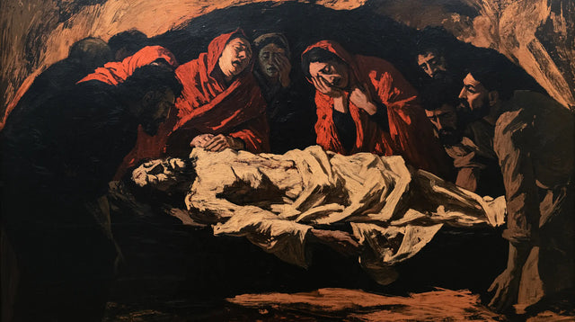 The Entombment of Jesus Christ — The Body Within the Ink-Black Arch