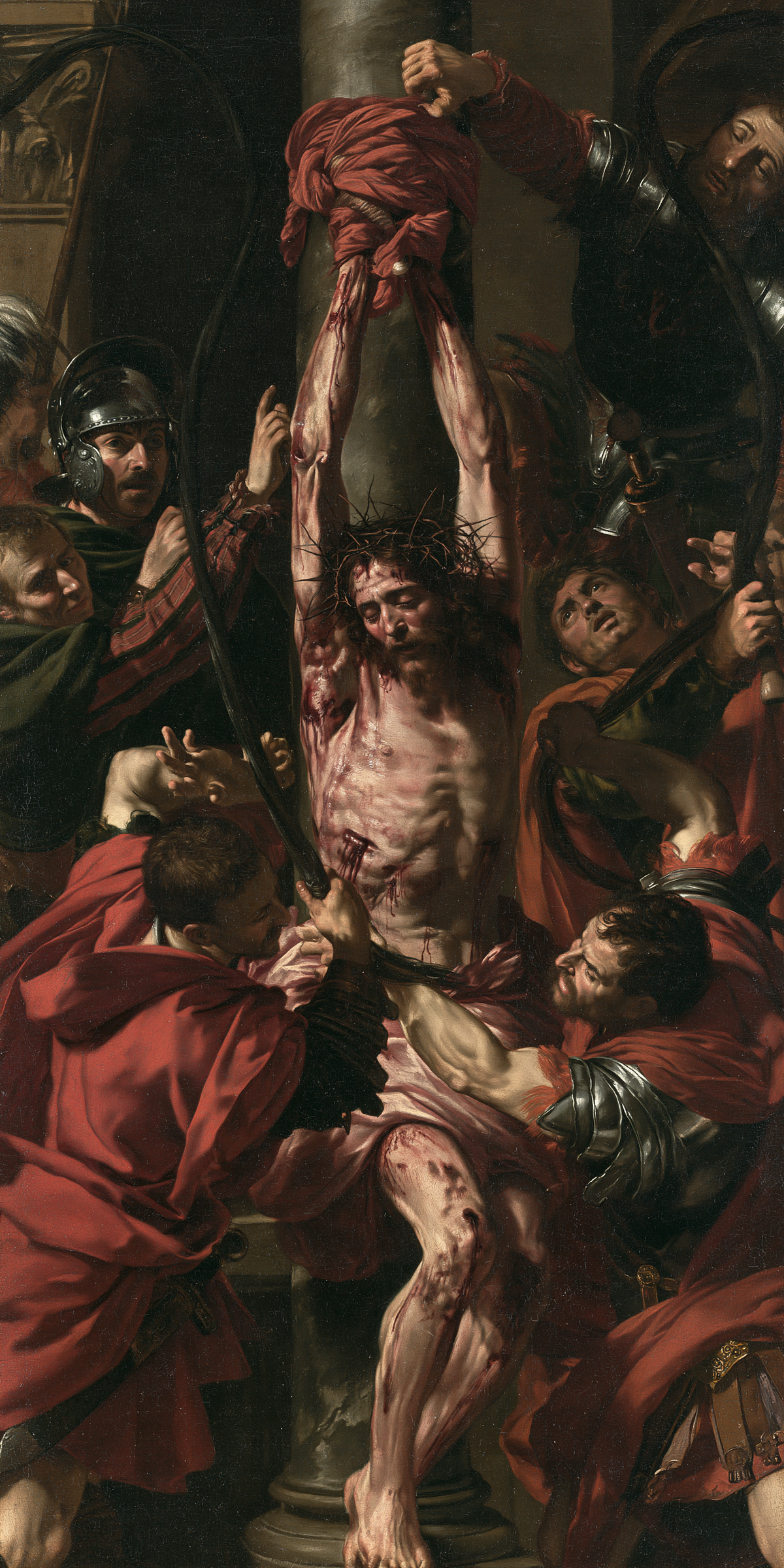 The Flagellation of Christ — The Pillar Draped in Red