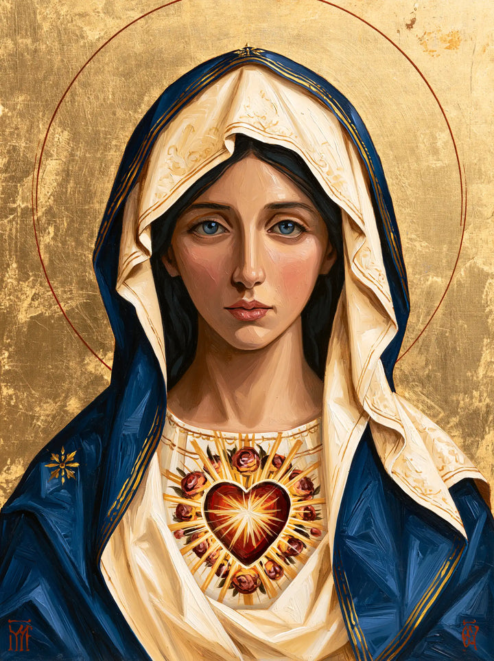 The Immaculate Heart of Mary — The Crimson Heart in the Golden Fan