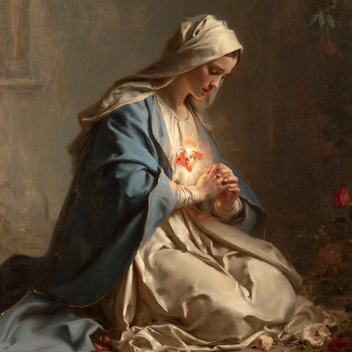 Immaculate Heart of Mary - Mary in Prayer with the Immaculate Heart · Square n° 2