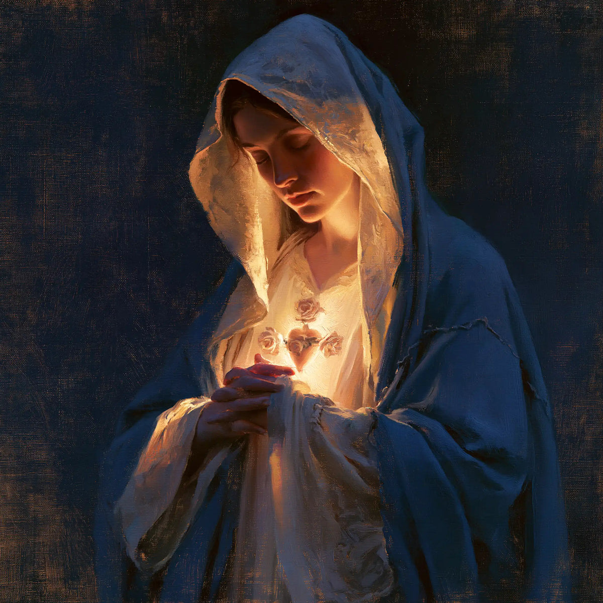 Immaculate Heart of Mary - Midnight Blue Chiaroscuro · Square n° 6