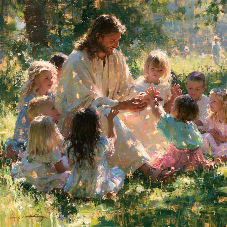 Jesus and the Children - Impressionist · Square n° 1