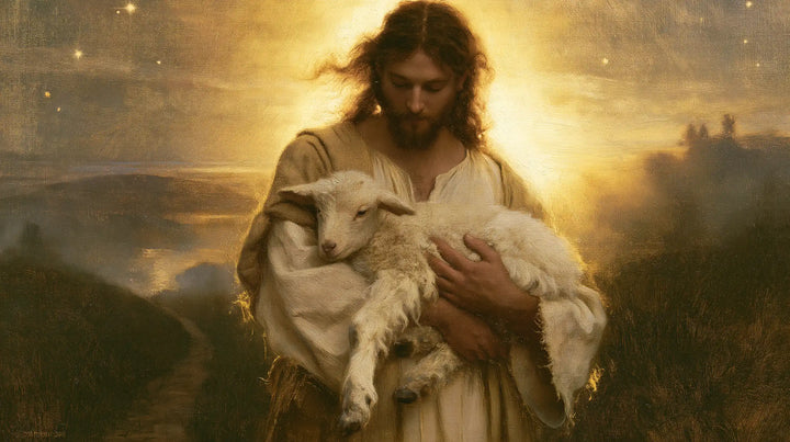 Jesus and the Lamb - Symbolist · Landscape n° 12
