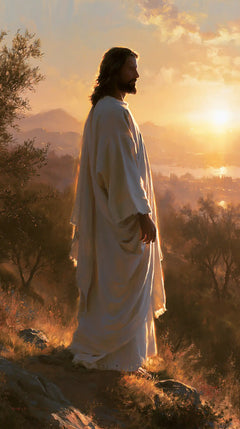 Jesus at Sunset — A Presence in Gold