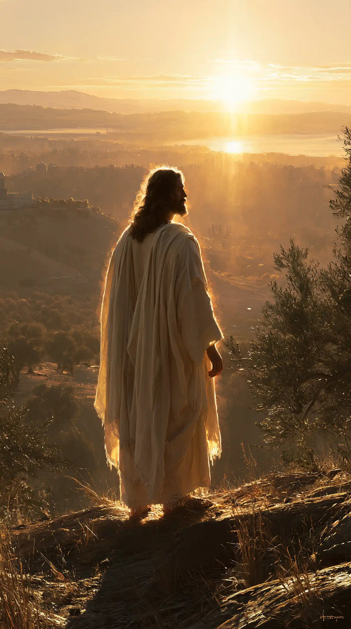 Jesus at Sunset — The Last Ray