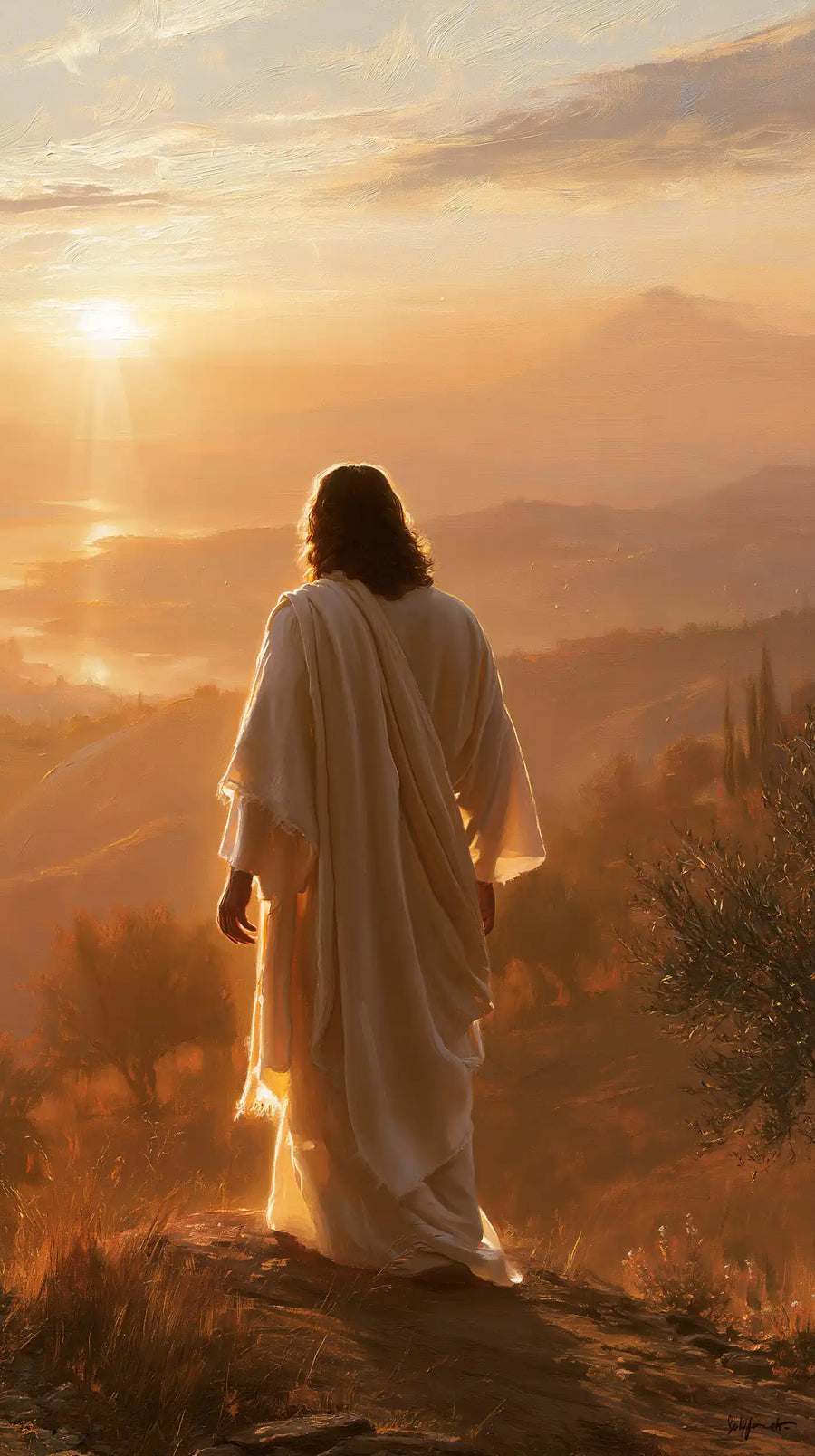Jesus at Sunset - Sacred Silence · Portrait n° 10