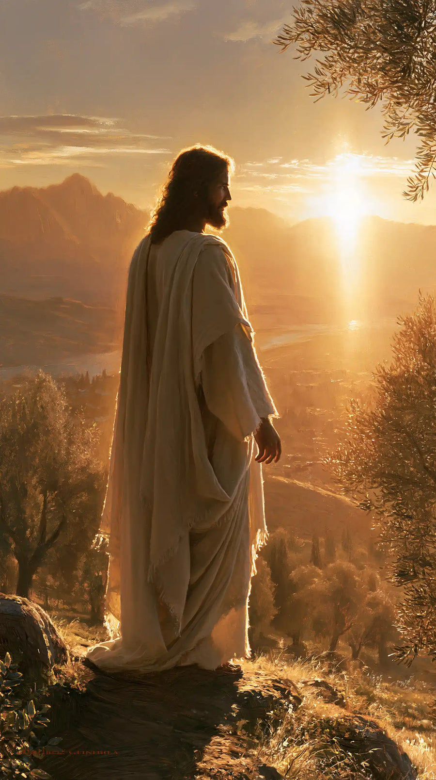 Jesus at Sunset - Sacred Silence · Portrait n° 16