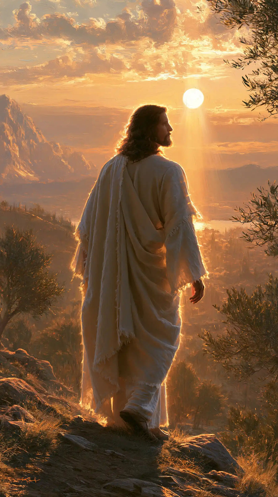 Jesus at Sunset - Sacred Silence · Portrait n° 21