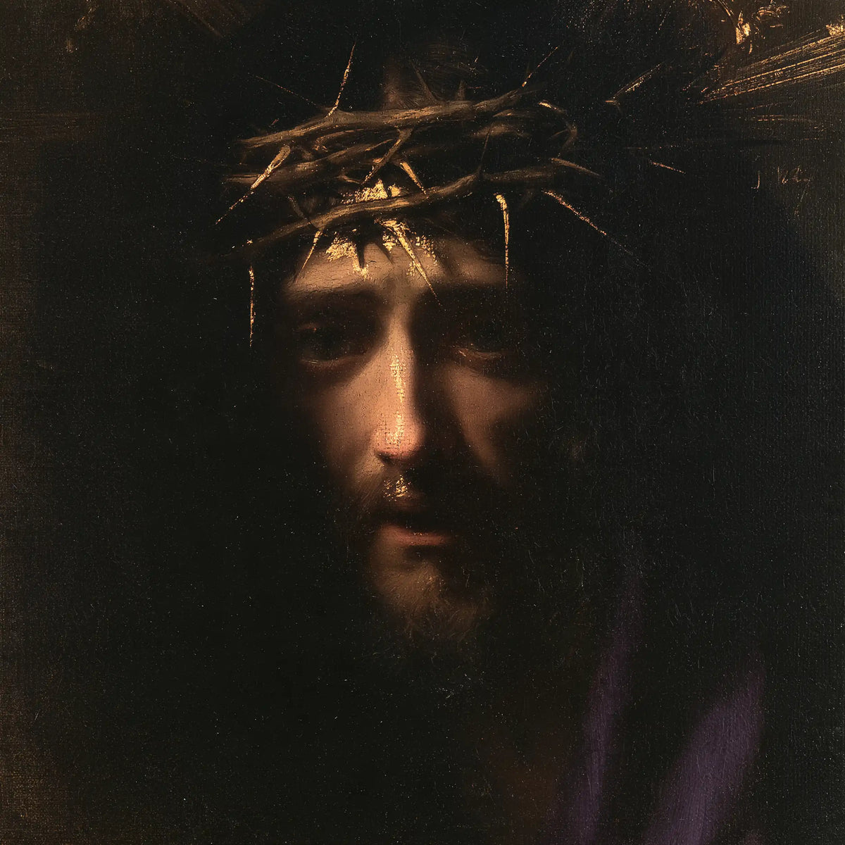 Jesus Crowned with Thorns — The Fold of Eyelids in the Night