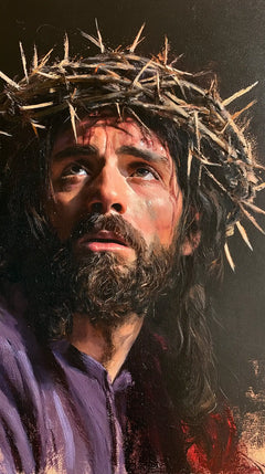 Jesus Crowned with Thorns — The Pale Gaze beside Red