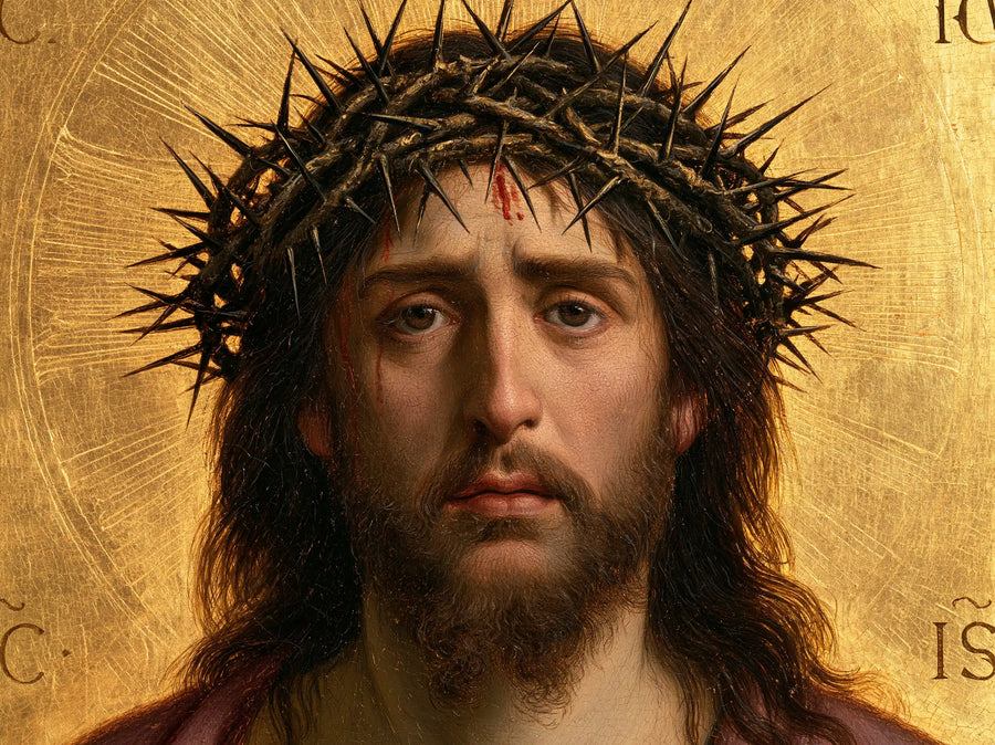Jesus Crowned with Thorns — Parted Lips in the Golden Icon