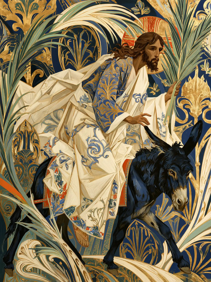 Jesus Enters Jerusalem – Sacred Art Nouveau · Portrait no. 6