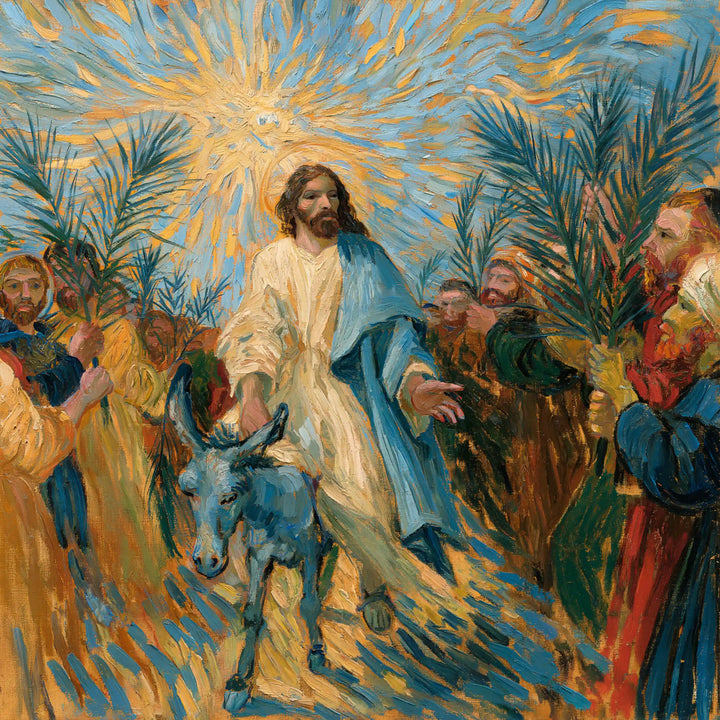 Jesus Enters Jerusalem – Post-Impressionist · Square no. 5