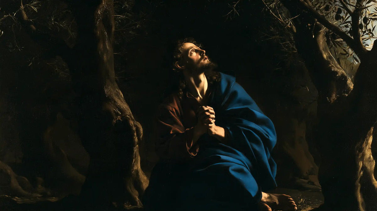 Jesus in Gethsemane - Caravaggio Tenebrism · Landscape n° 10