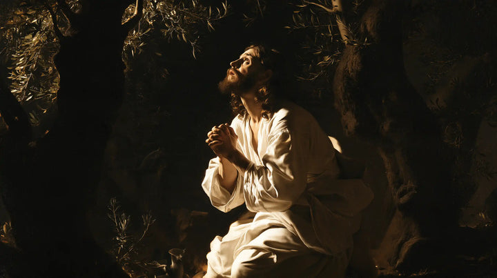 Jesus in Gethsemane — White Linen at the Heart of Darkness