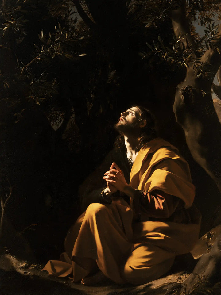 Jesus in Gethsemane — The Honey Cloak in Shadow