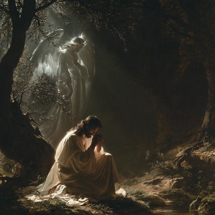 Jesus in Gethsemane - Jesus and the Consoling Angel · Square n° 4