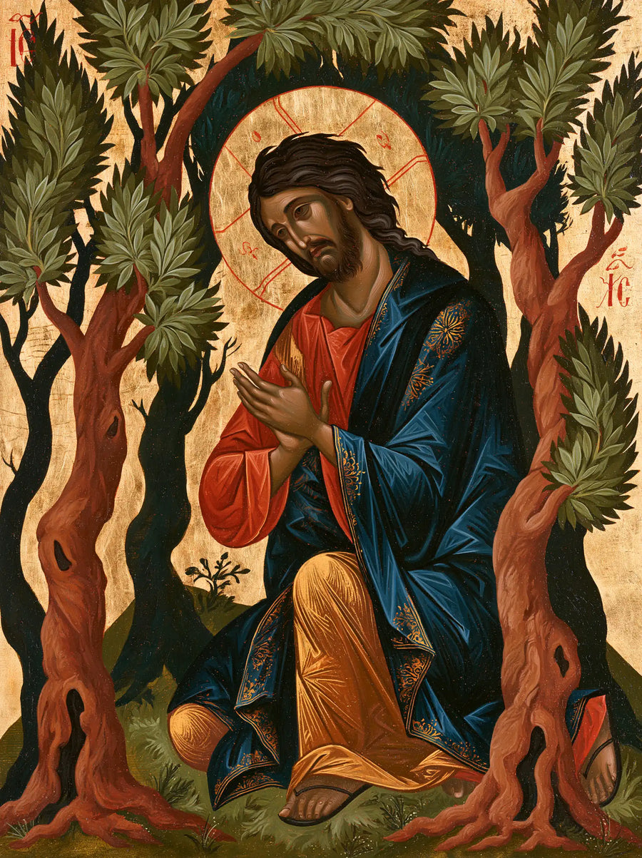 Jesus in Gethsemane - Contemporary Byzantine · Portrait n° 9