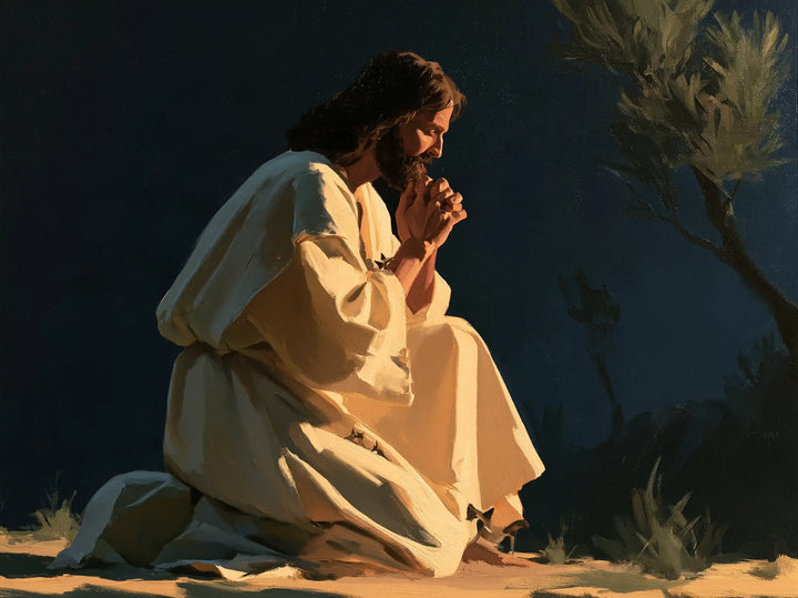 Jesus in Gethsemane — Linen in the Unadorned Night