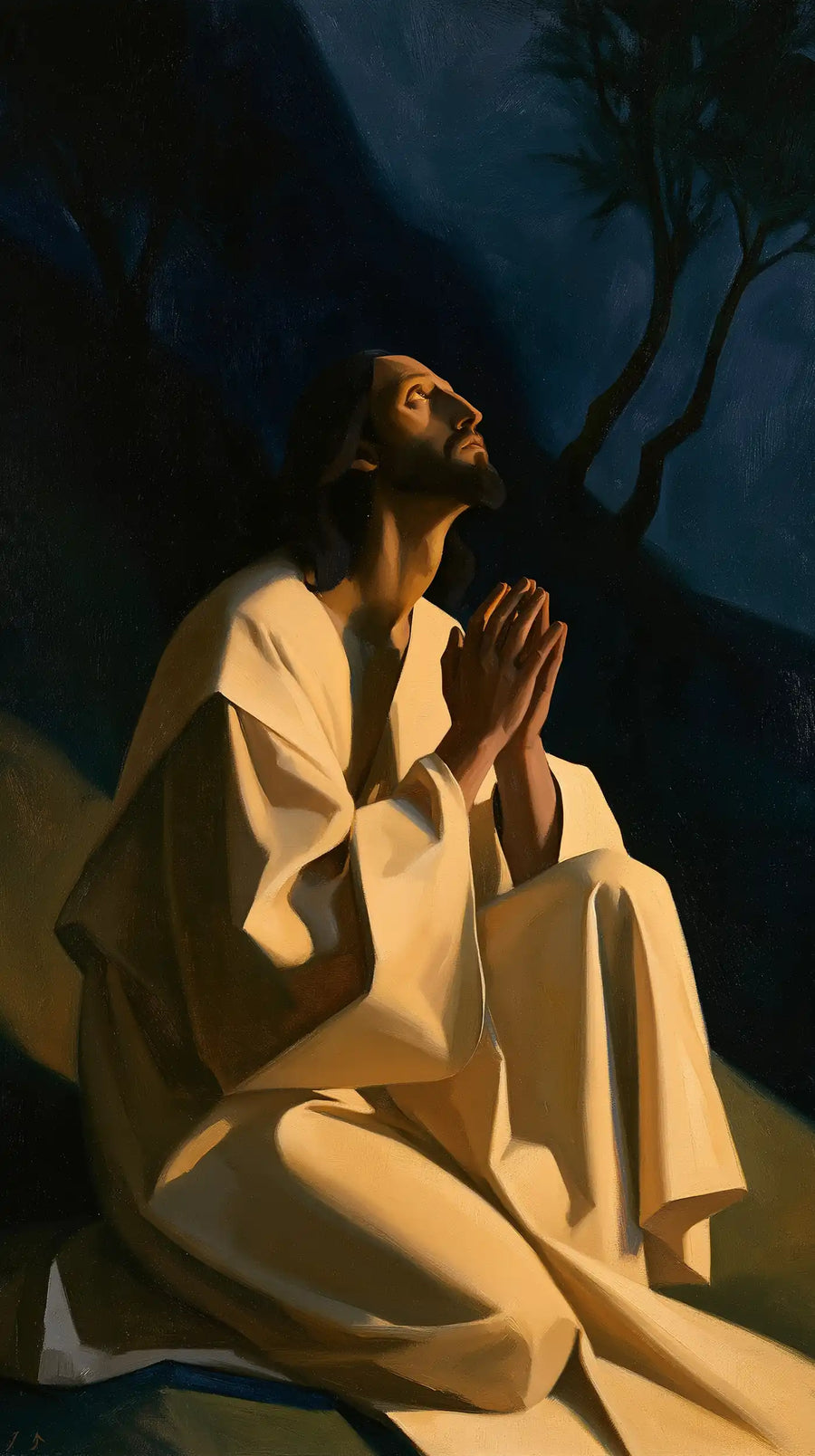 Jesus in Gethsemane - Contemporary Minimalism · Portrait n° 1