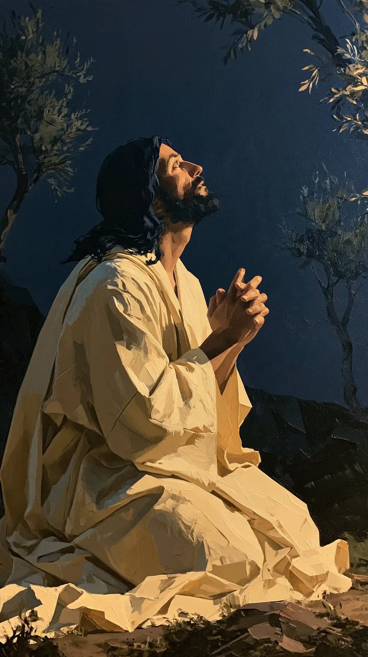 Jesus in Gethsemane - Contemporary Minimalism · Portrait n° 8