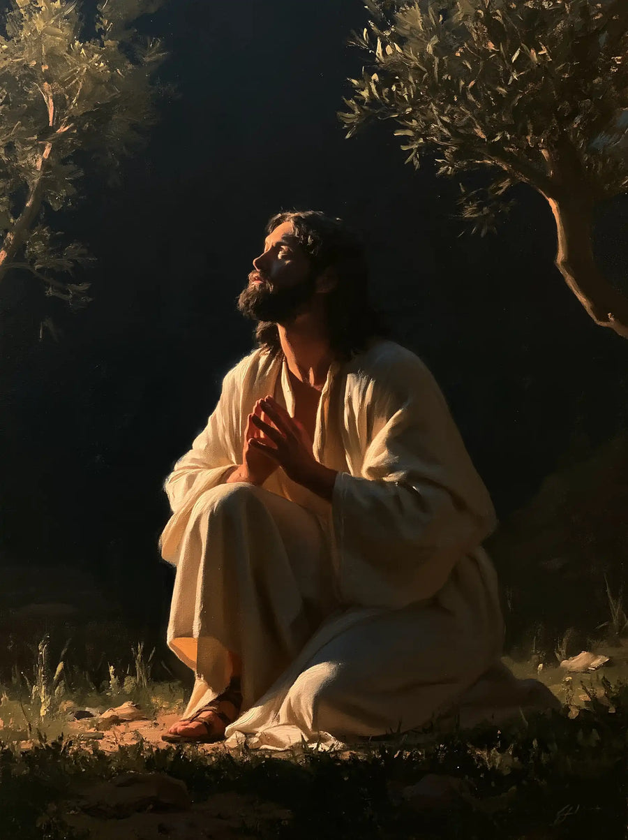 Jesus in Gethsemane - Contemporary Minimalism · Portrait n° 15