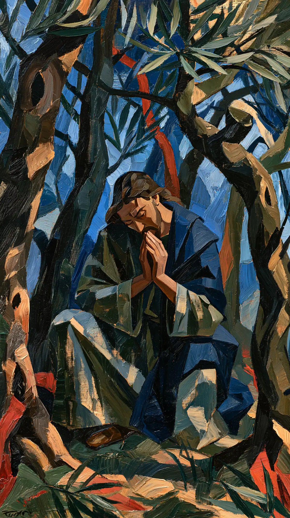 Jesus in Gethsemane - Expressionist · Portrait n° 4