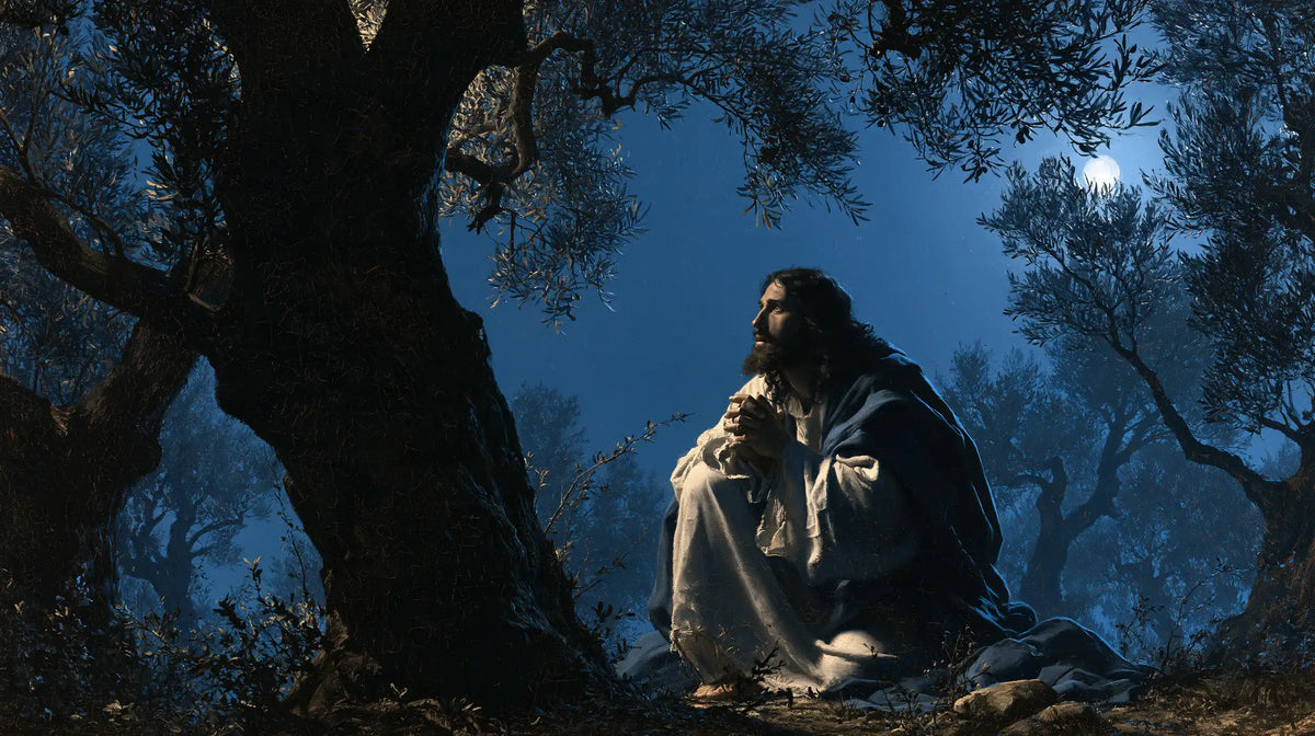 Jesus in Gethsemane — Prayer in the Vast Trunk’s Shadow