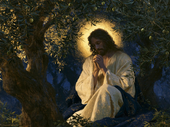 Jesus in Gethsemane — Prayer in the Circle of Olives