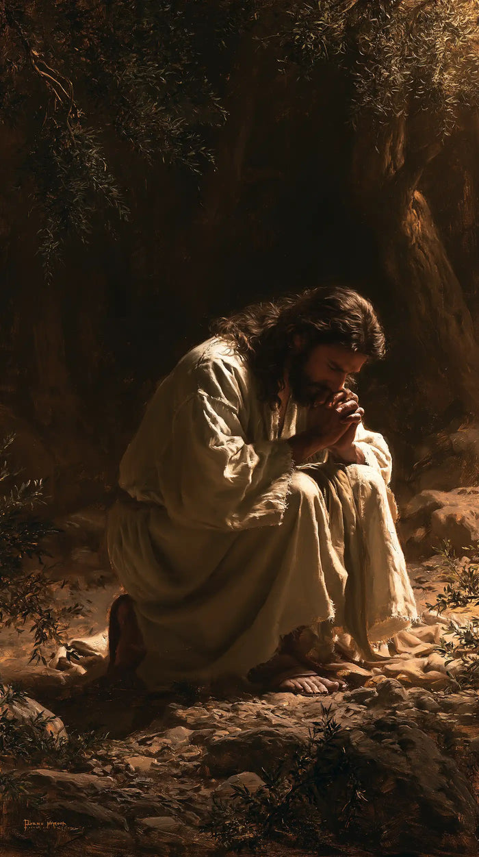 Jesus in Gethsemane - Jesus Prostrate in the Garden · Portrait n° 2