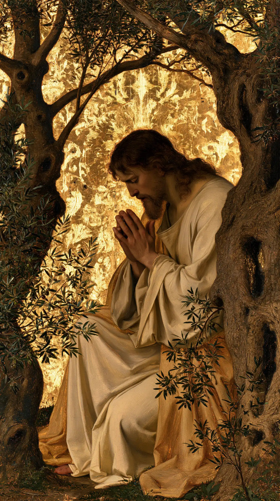 Jesus in Gethsemane — Prayer against Warm Bark
