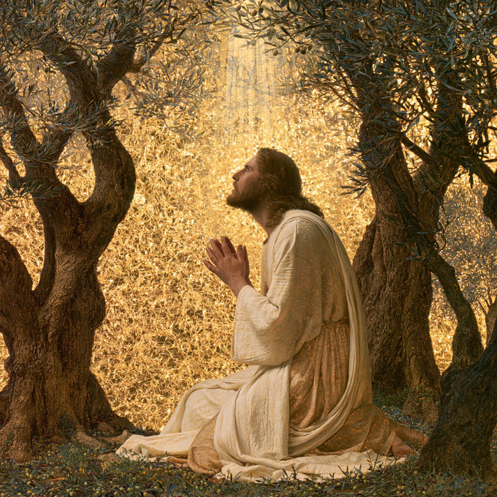 Jesus in Gethsemane — Prayer before Solar Lace
